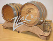 ZLazr Laser Engraving - Oak Aging Barrels Custom Laser Engraved with art work logos and text.